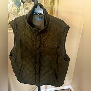 DARK GREEN POLO VEST